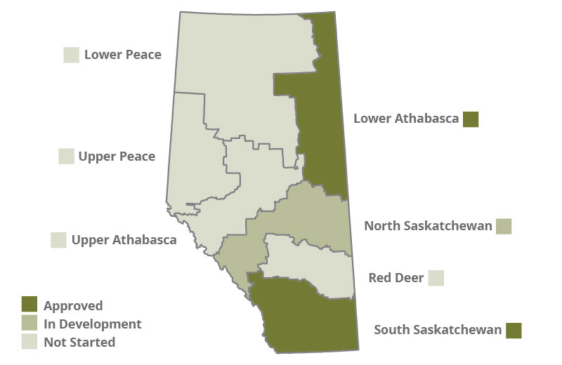 Status of Alberta&#039;s Regional Land-use Plans as of Fall 2018