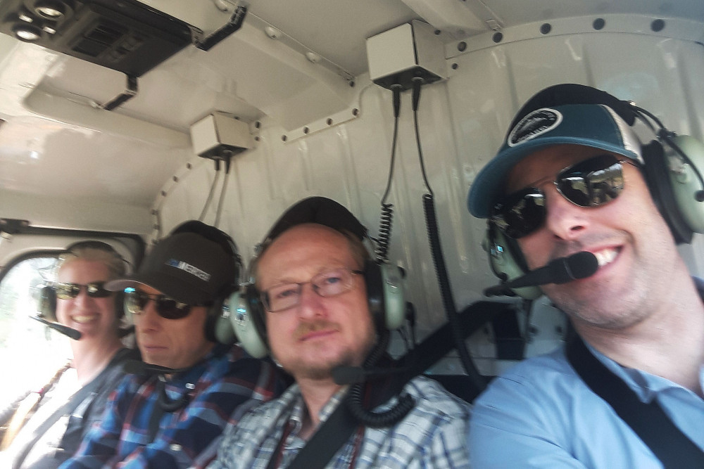 Helicopter ride for the EMEND tour May 2019