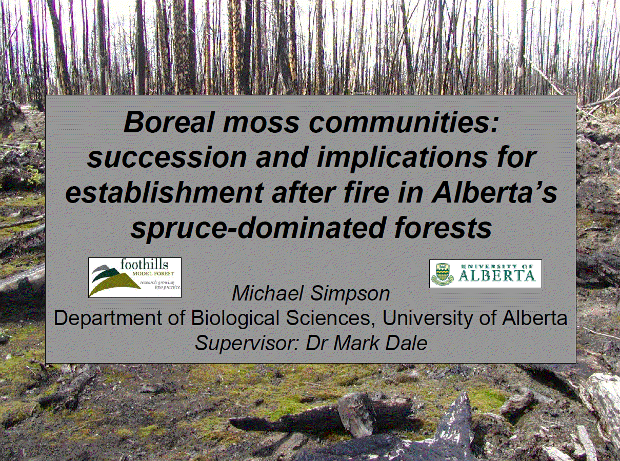 Boreal moss communities: succession and implications for establishment after fire in Alberta's spruce-dominated forests