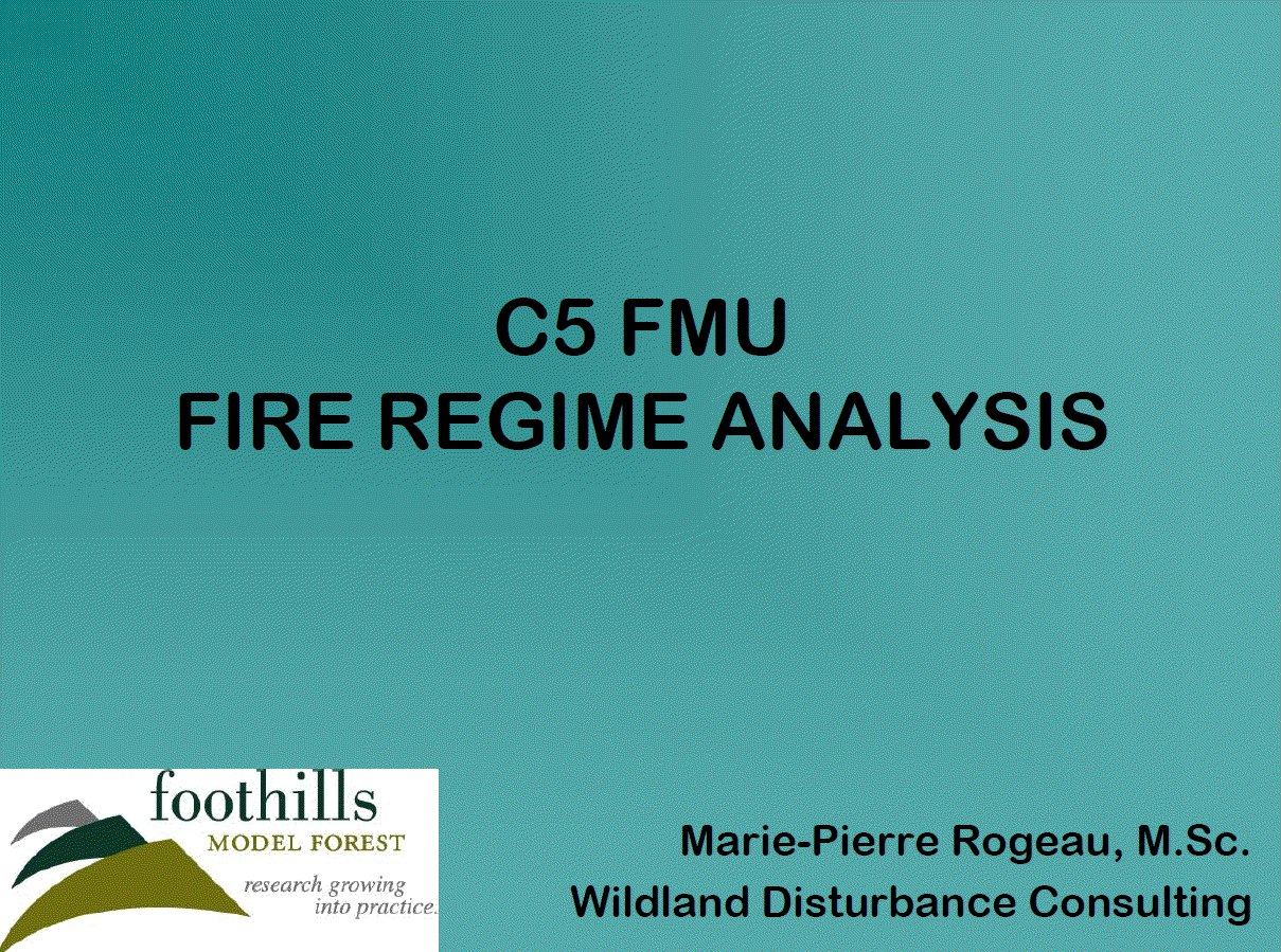 C5 FMU fire regime analysis