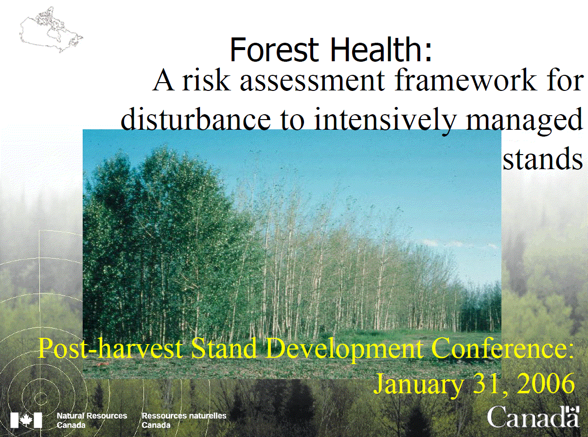 Forest health: a risk assessment framework for disturbance to ...