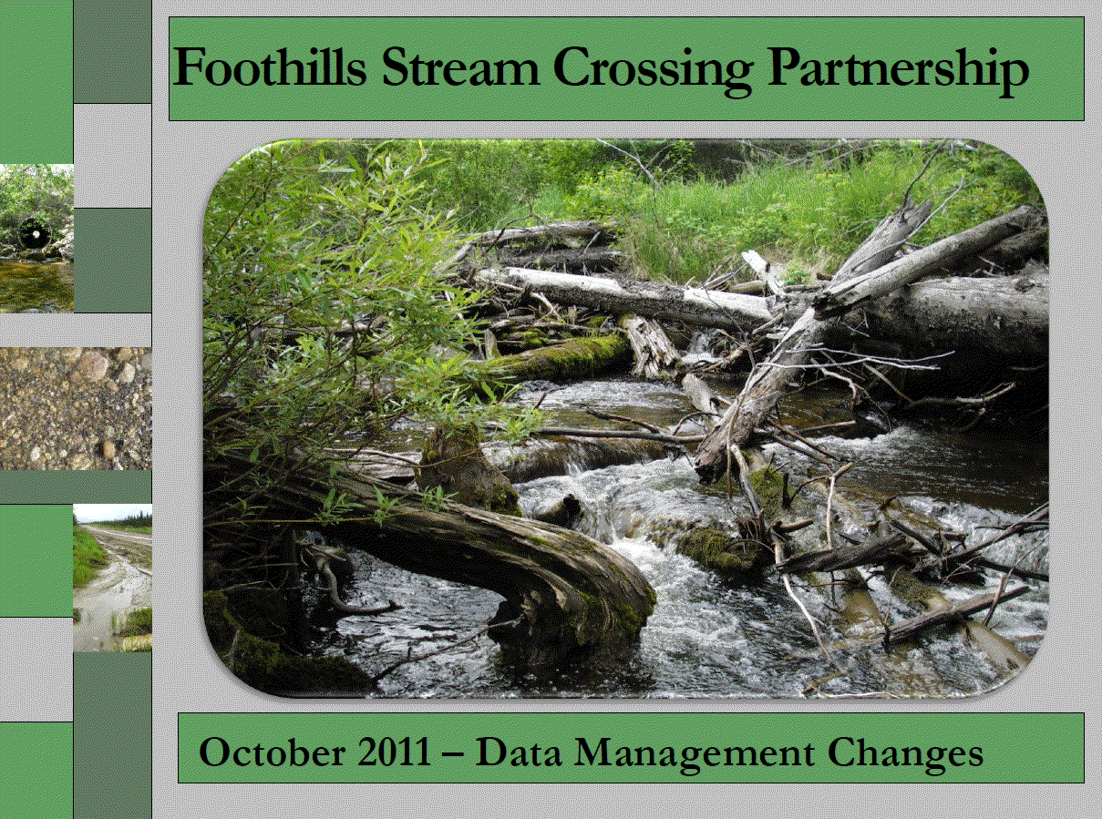 Foothills Stream Crossing Partnership presentation - Foothills Research Institute Annual General Meeting, October 2011