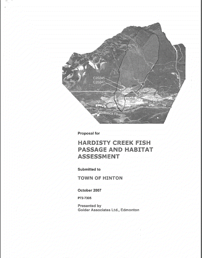 Proposal for Hardisty Creek fish passage and habitat assessment fRI