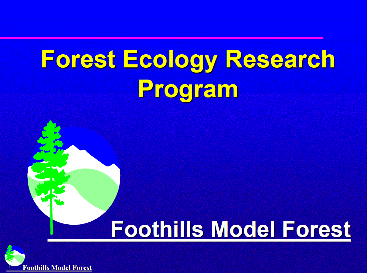 Forest ecology research program - fRI Research