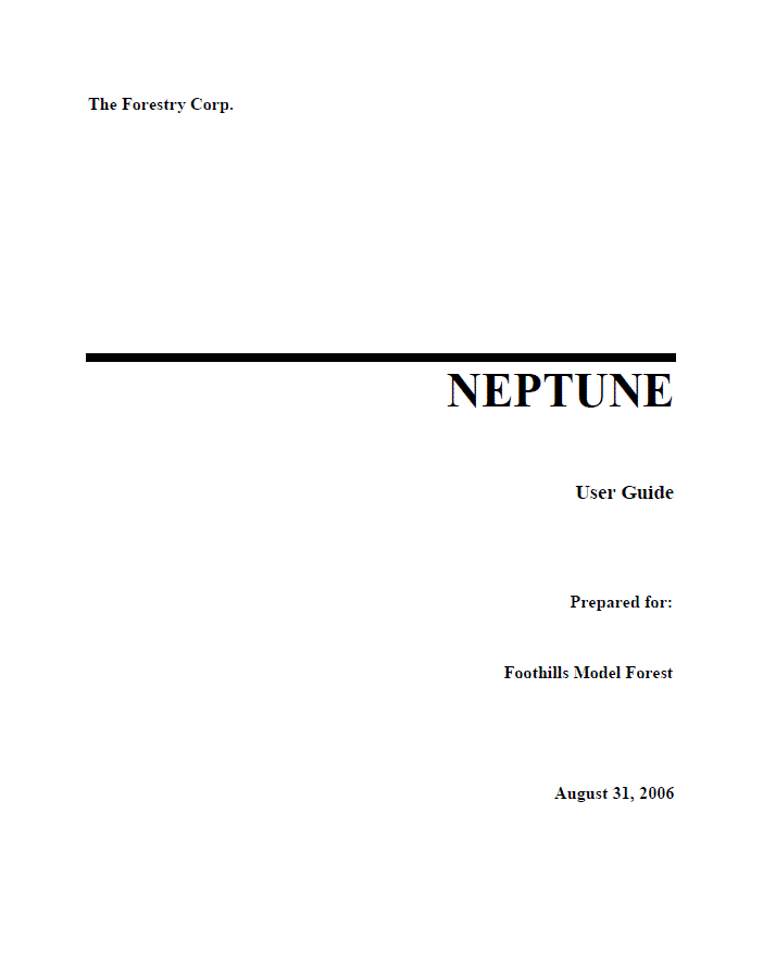 NEPTUNE User guide