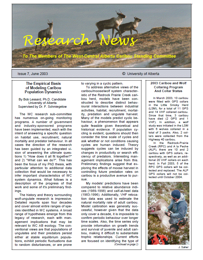 Research News: Issue 7, June 2003