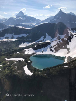 Alpine lake from the air