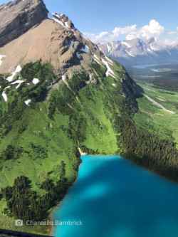 Alpine lake from the air