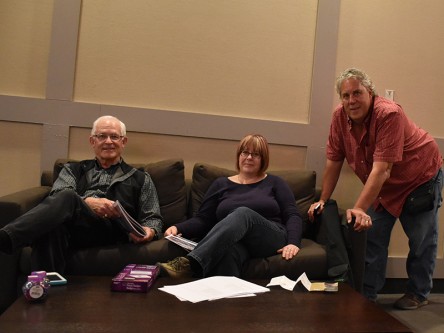 The organizers of the event take a moment to relax. From left: Keith McClain, Fran Hanington, and Derek Sidders. The organizers of the event take a moment to relax. From left: Keith McClain, Fran Hanington, and Derek Sidders.