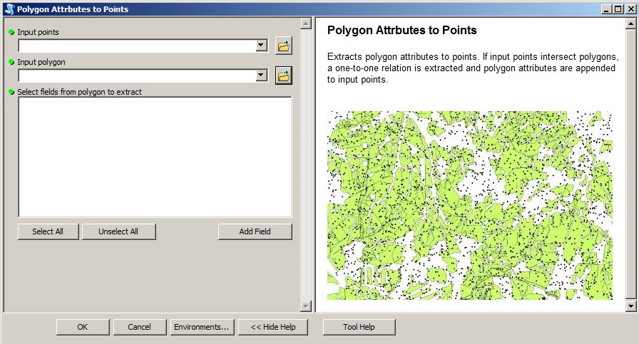 Screenshot of the "Polygon_Attributes_To_Points" tool Screenshot of the "Polygon_Attributes_To_Points" tool