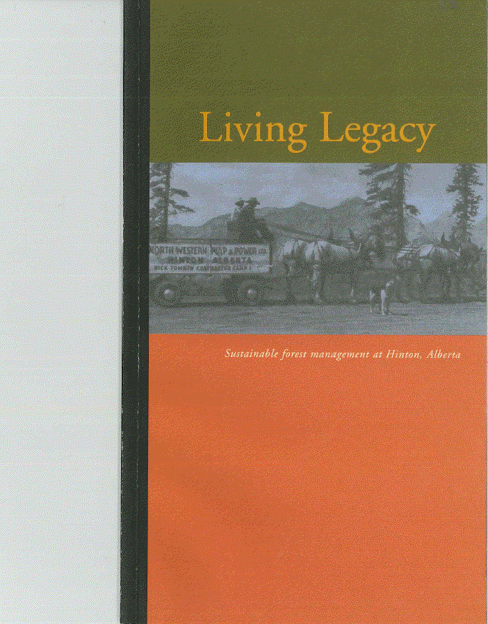 living legacy book cover. sustainable forest management at hinton alberta