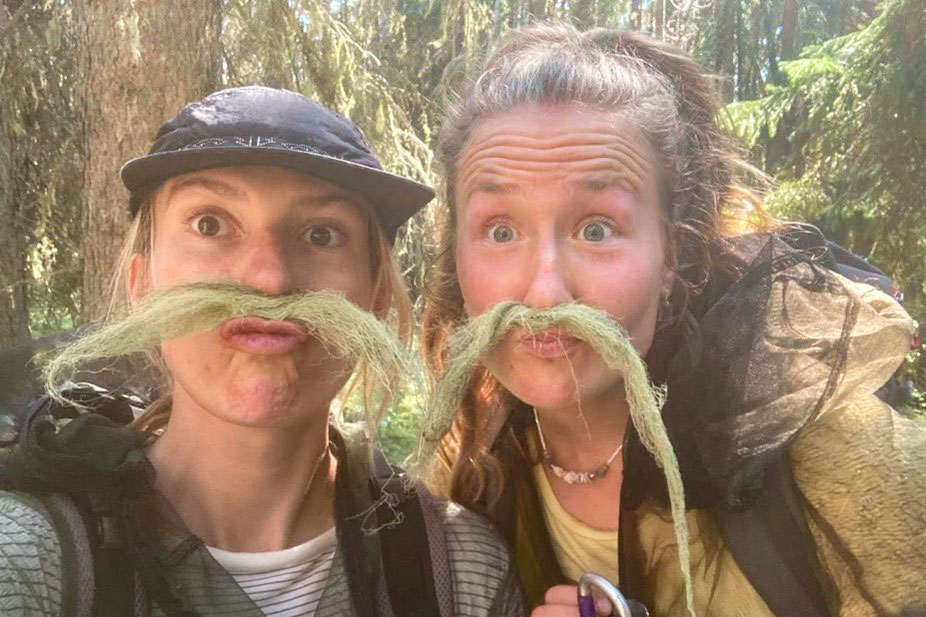 2 field techs with arboreal lichen moustaches