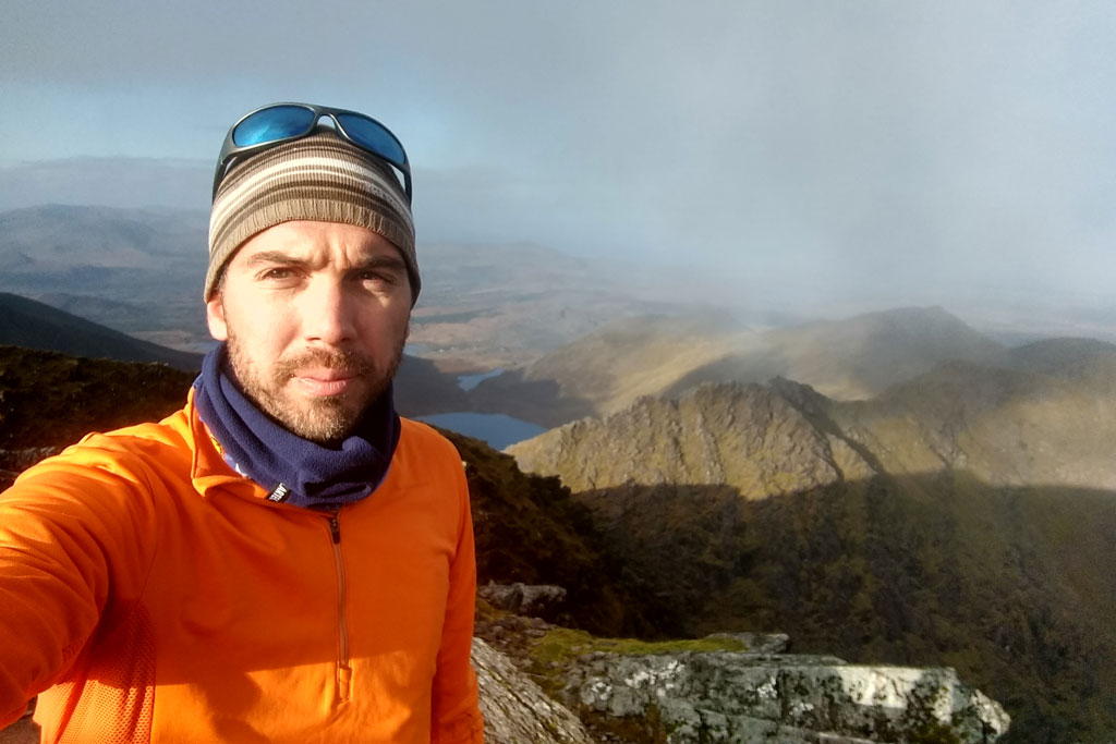 Dr. Darío Fernández-Bellon on Ireland's highest peak.
