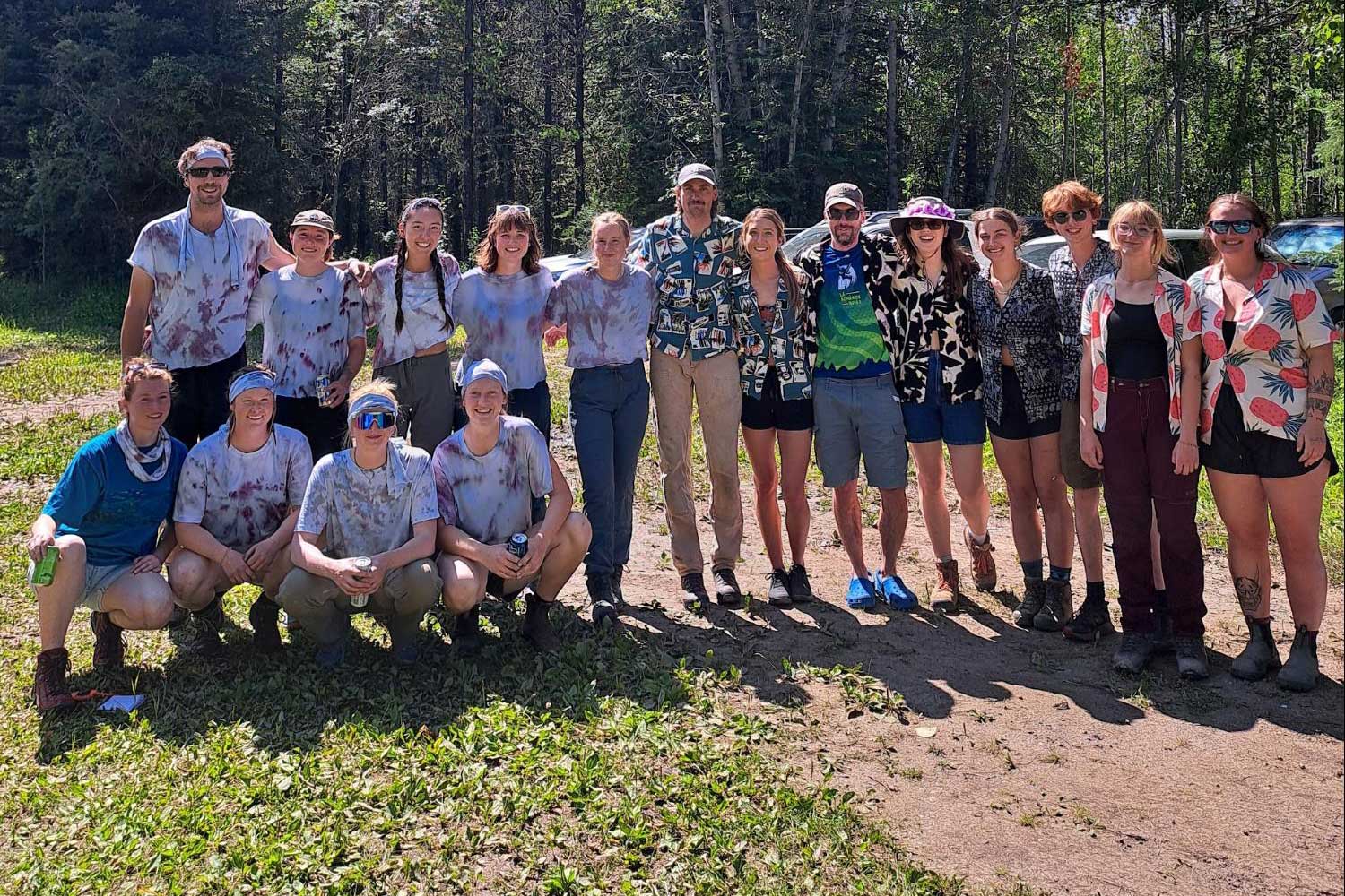 Summer 2025 caribou and grizzly bear crew at the field tech olympics