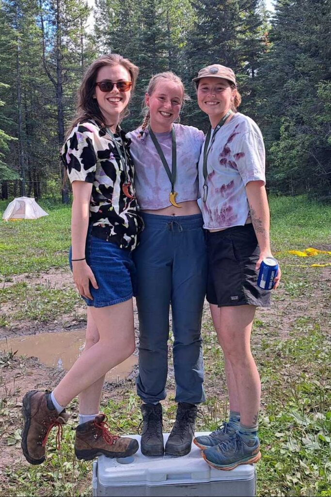 The 2025 field work olympic winners on the official podium.